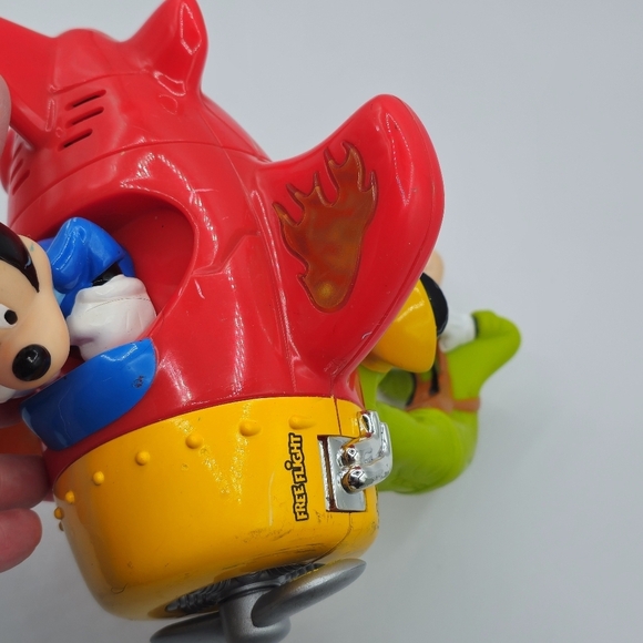 Vintage 2000 Fisher Price Mattel Mickey Mouse Goofy Super Stunt Plane Toy - Picture 5 of 11